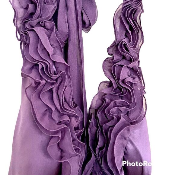 BNWT Adrianna Papell Ruffle Neckline Halter Dress size 4 - Picture 3 of 8